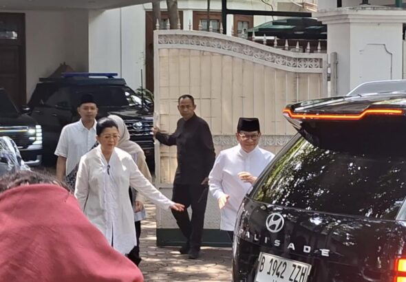 Pramono Anung dan Rano Karno Halalbihalal ke Rumah Megawati